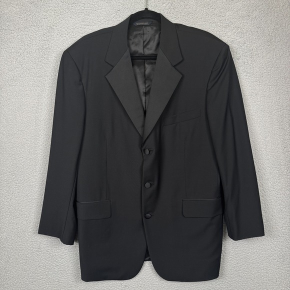 Brooks Brothers Tuxedo Jacket Mens 42 R Black Golden Fleece Wool USA Old Money - Picture 1 of 16